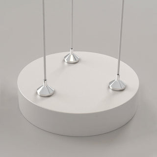 Arisha Suspension Ronde Contemporaine, Métal, Blanc, Chambre à Coucher/Salle à Manger