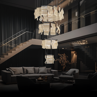 Kristy Moderne Or LED Lustre Métal Acrylique Chambre/Salon