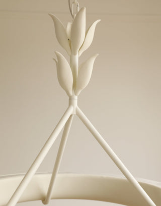 Tinsley Plaster Chandelier-Neutral Decor
