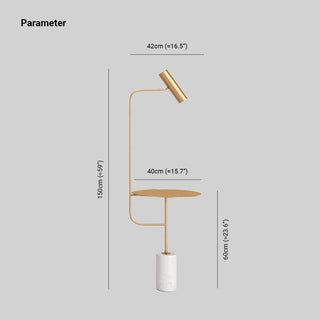 Mira Moderne Avec Tableau Lampadaire Linéaire Simple Marbre/Métal Noir/Or Salon