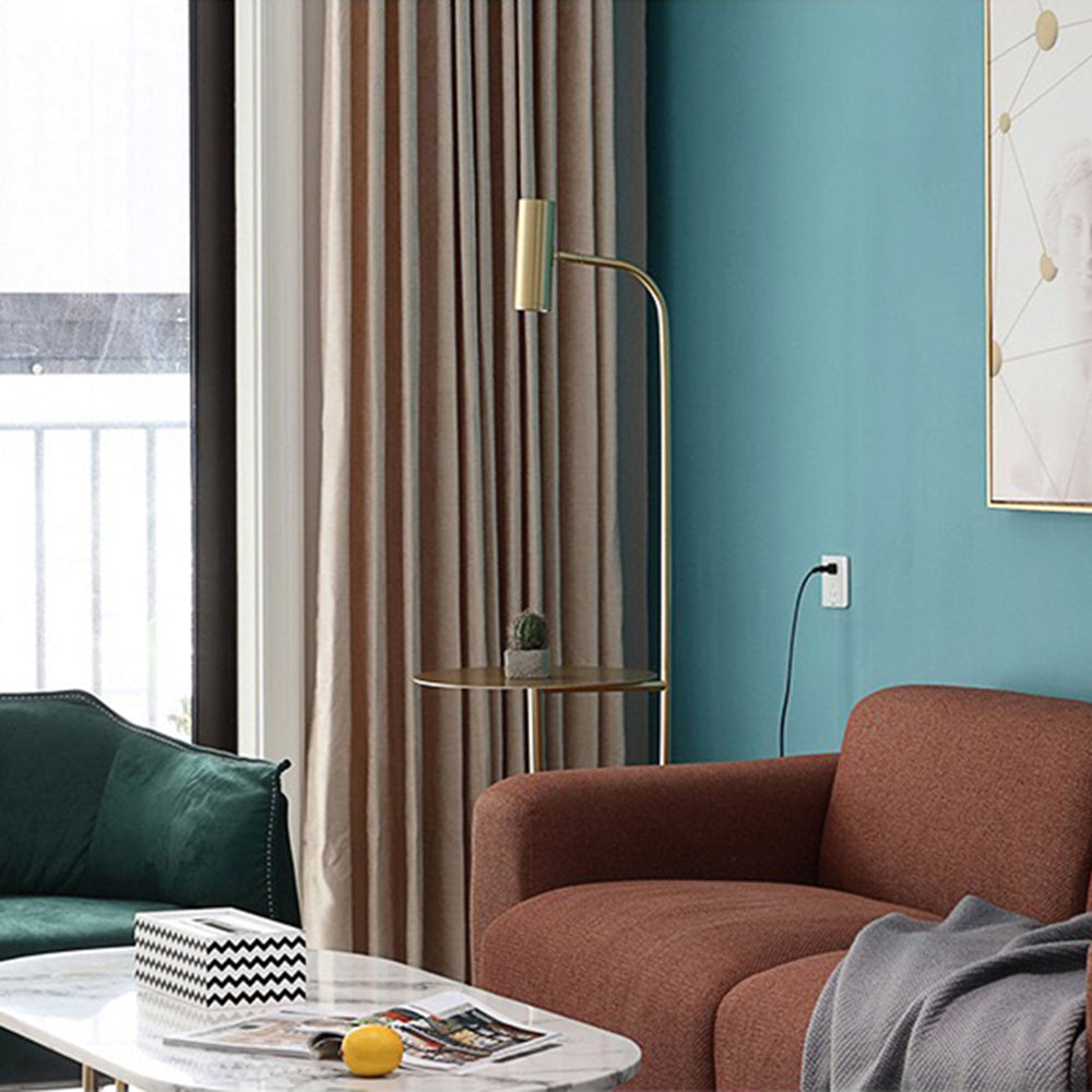 Mira Moderne Avec Tableau Lampadaire Linéaire Simple Marbre/Métal Noir/Or Salon