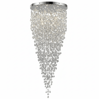 Crystal Stone Chandelier-Neutral Decor