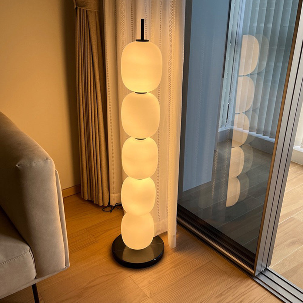 Valentina Lampadaire Lanterne Moderne Verre Blanc Chambre à Coucher/Salon Intérieur