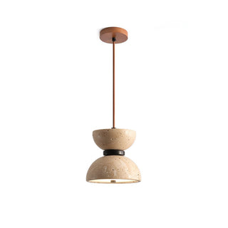 Tersus Suspension Hourglass en Travertin