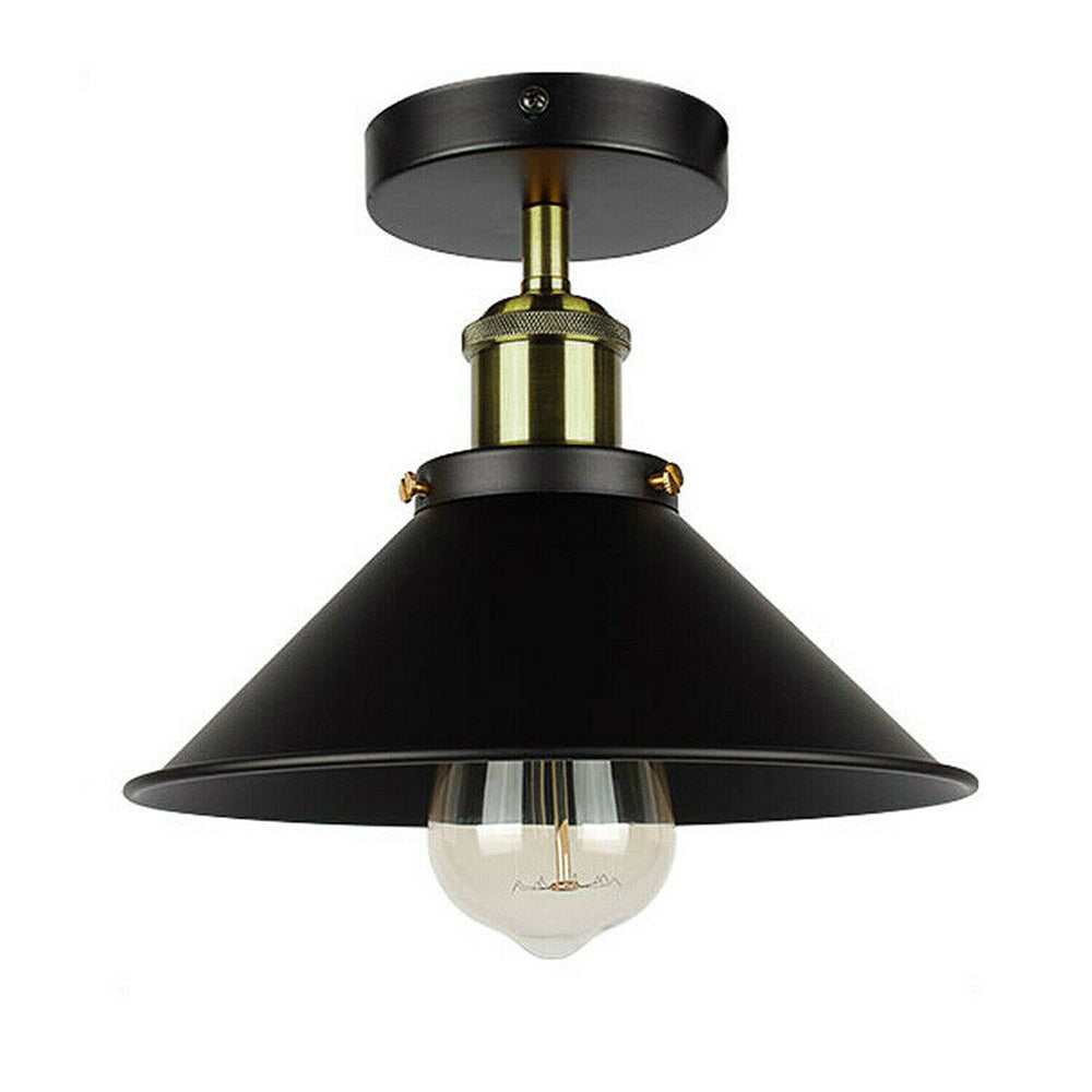 Epoch Suspension Cône Industriel, Métal/Verre, Noir/Bronze, Salon