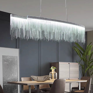 Arisha Suspension Linéaire Luxueux, Acrylique/Metal, Doré/Chrome, Chambre