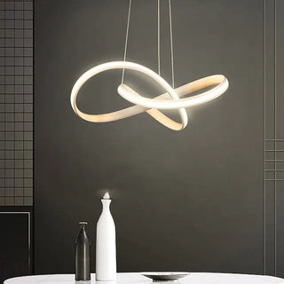 Arisha Suspension Linéaire Moderne, Metal/Gel de Silice, Blanc/Noir, Salon