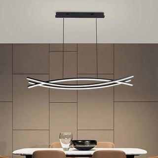 Arisha Suspension Courbe LED Moderne Métal Salle à manger