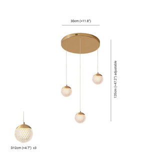 Arisha Luminaires Suspensions Multi/Bulle Moderne Métal/Acrylique Doré Chambre à Coucher