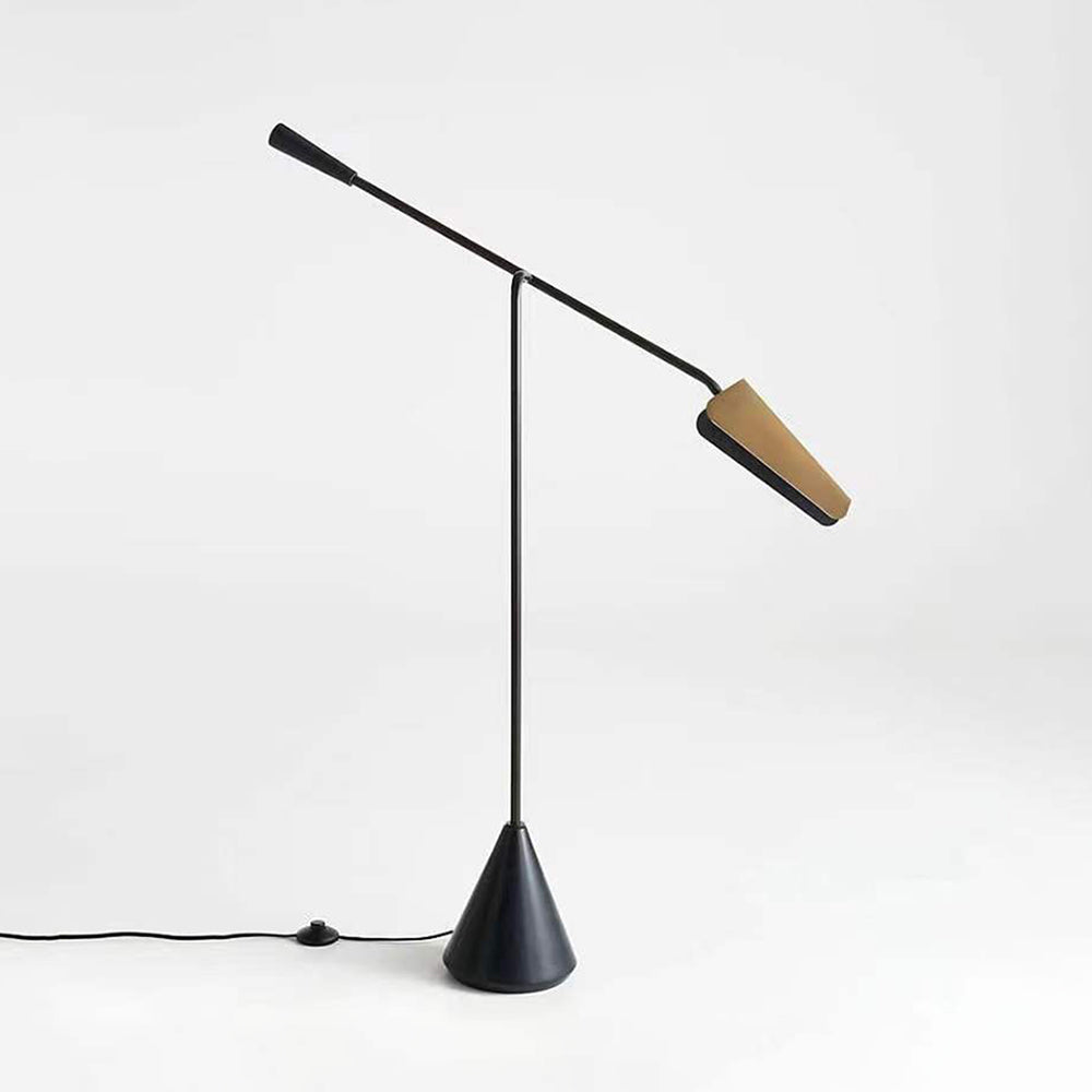 Mira Lampadaire Triangulaire Moderne, Marbre/Métal, Brun, Salon