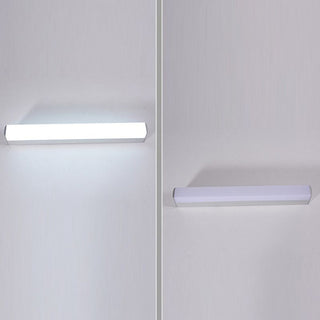 Arisha Applique Murale à Miroir Moderne Design LED Rectangulaire Métal Acrylique Blanc Salle de Bain