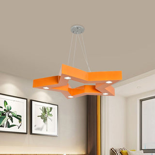 Aria Moderne LED Suspension Jaune Bleu Vert Métal Salle à Manger