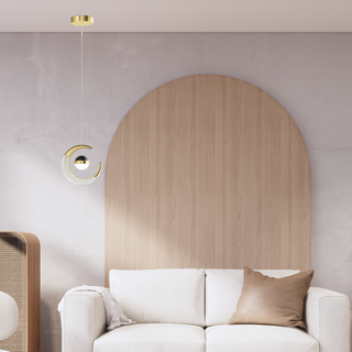 Arisha Suspension Ciel Etoilé Linéaire Simple, Métal, Noire/Dorée, Chambre