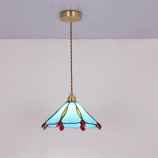 Tiffany Vintage Suspension Métal/Verre Chambre/Salon/Entrée