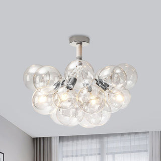 Valentina Moderne LED Plafonnier Doré/Chromé Verre Salle à manger