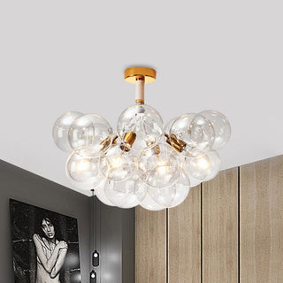 Valentina Moderne LED Plafonnier Doré/Chromé Verre Salle à manger