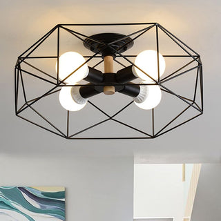 Arisha Moderne LED Plafonnier Doré/Blanc Métal Salon Chambre à coucher