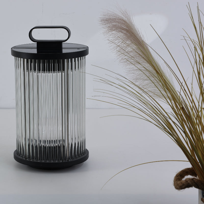 Ray Lampadaire Cylindre Simple, Métal/Verre, Gris, Jardin