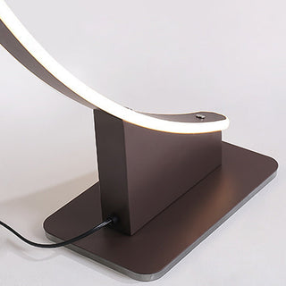 Ray Design Lampadaire Arche Simple Métal/Silicone Café/Blanc Salon/Chambre à Coucher
