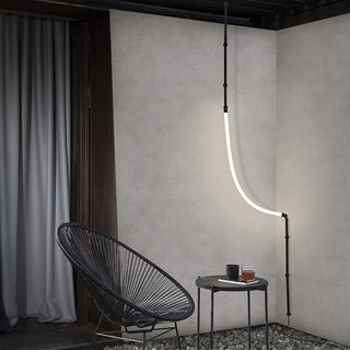 Ray Luminaires Suspensions de Manière Détournée Linéaire Silicium/Métal Noir/Blanc Salon/Chambre à Coucher