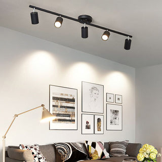 Arisha Moderne LED Plafonnier Blanc Noir Métal Salon Chambre à coucher