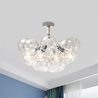 Valentina Moderne LED Plafonnier Doré/Chromé Verre Salle à manger