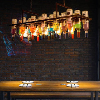 Valentina LED Art Déco Bouteille de Vin Verre Suspension Chambre Salon