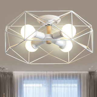 Arisha Moderne LED Plafonnier Doré/Blanc Métal Salon Chambre à coucher