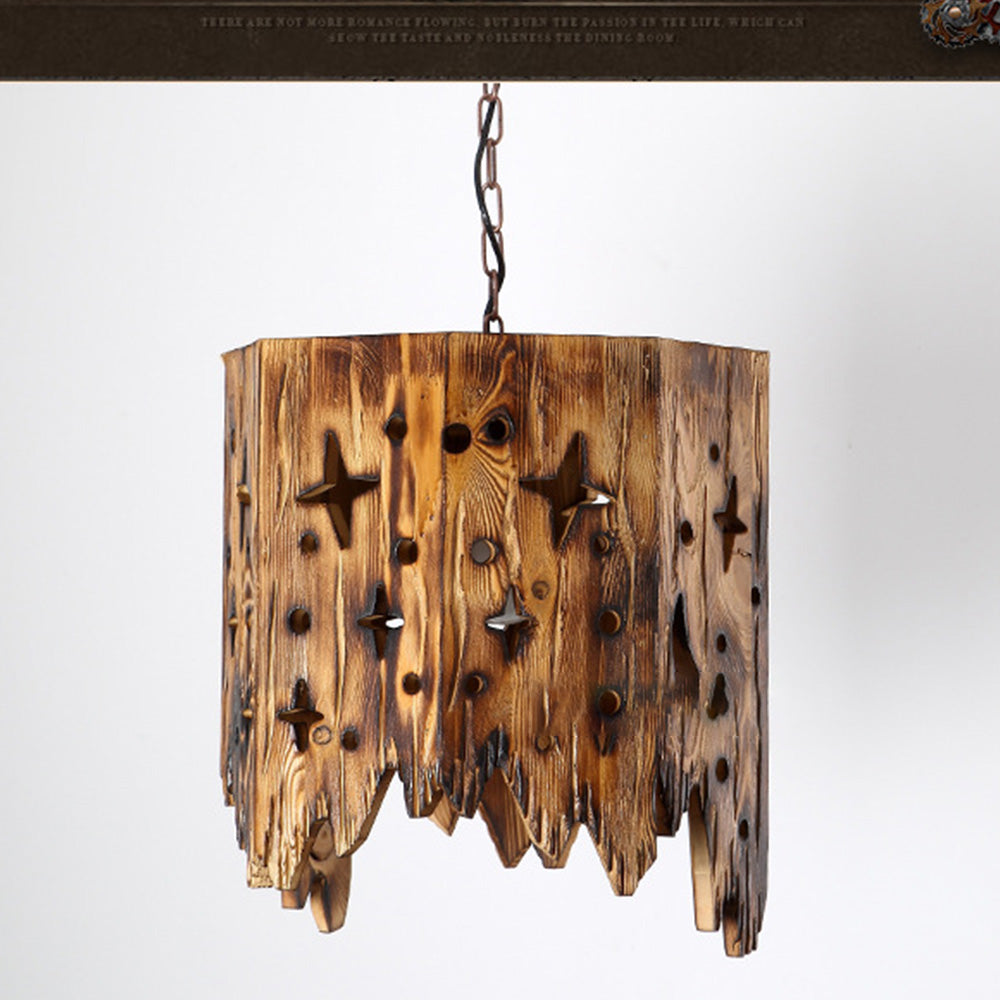 Epoch Suspension Irrégulier Rustique, Bois/Metal, Bois, Chambre