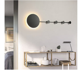 Arisha Porte-manteau Applique Murale Linéaire Moderne, Métal, Noir/Blanc, Chambre