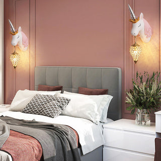 Aria Applique Murale Moderne Licorne/Fraise, Rose/Bleu, Chambre d'enfants