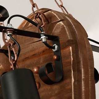 Epoch Suspension Guitare Vintage, Metal/Bois, Marron, Chambre