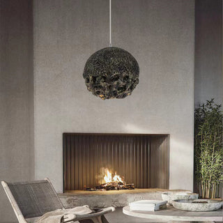 Avi Suspension Irrégulier Naturelle, Résine/Acrylique, Bleu/Gris/Bronze, Salon