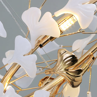 Tirex Suspension Feuille/Multi Moderne Métal/Céramique Doré/Blanc Salon-Luire