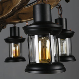 Epoch Lustre Flèche Vintage, Metal/Bois, Marron, Salon
