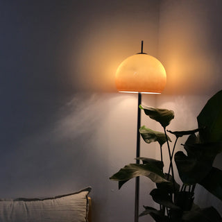 Mira Lampadaire Champignon Moderne, Métal/Verre, Jaune, Salon