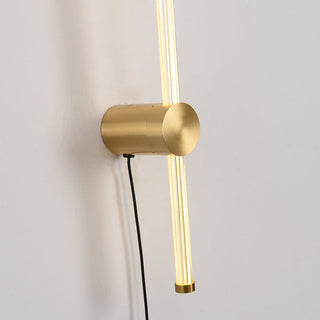 Ray Applique Murale Linéaire Simple, Métal/Acrylique, Cuivre/Nickel, Chambre