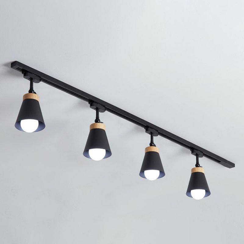 Aim Moderne LED Plafonnier Noir/Blanc Métal Chambre à coucher