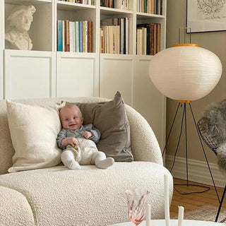 Ritta Design Lampadaire Simple Métal/Papier Blanc Bureau/Salon