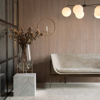 Valentina Minimaliste LED Bulle Verre Métal Lustre Salon