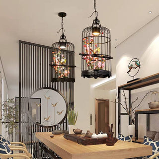 Arisha Art LED Suspension Noir Métal Chambre à coucher Salon