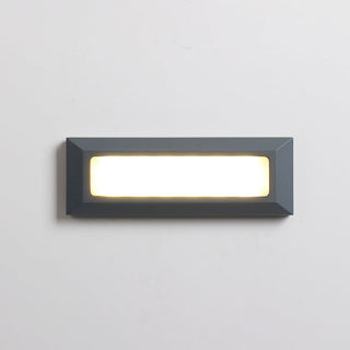 Ray Éclairage Escalier Extérieur Rectangulair Simple, Métal/Acrylique, Noir/Gris, Escalier