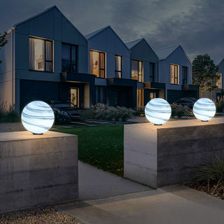 Aria Lampe de Poteau Solaire en forme de Lune, D 25/30/40CM