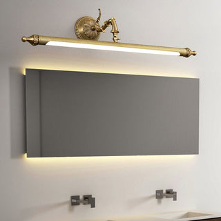Ray Moderne LED Applique Murale à Miroir Vintage Métal/Acrylique Or Salle de Bain