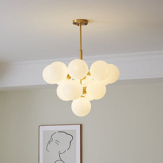 Valentina Nordique LED Lustre Cuivre Verre Salon/Chambre À Coucher