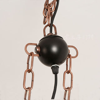 Epoch Lustre Vintage, Metal/Bois, Marron, Salon