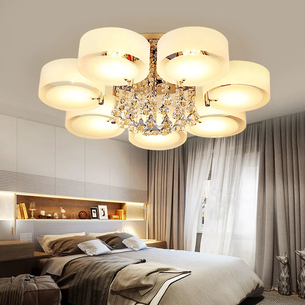 Arisha Moderne Rond Acrylique Verre Plafonnier Couloir