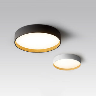 Arisha Plafonnier Rond Moderne, Métal/Acrylique, Blanc/Gris/Noir, Salon