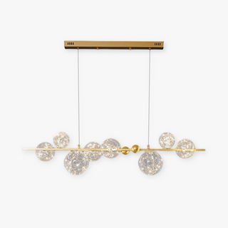 Valentina Suspension Boule Moderne, Métal/Verre, Doré/Noir, Salon