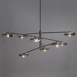 Arisha Suspension Linéaire Moderne, Métal/Verre, Transparent/Multicolore, Salon/Chambre à Coucher